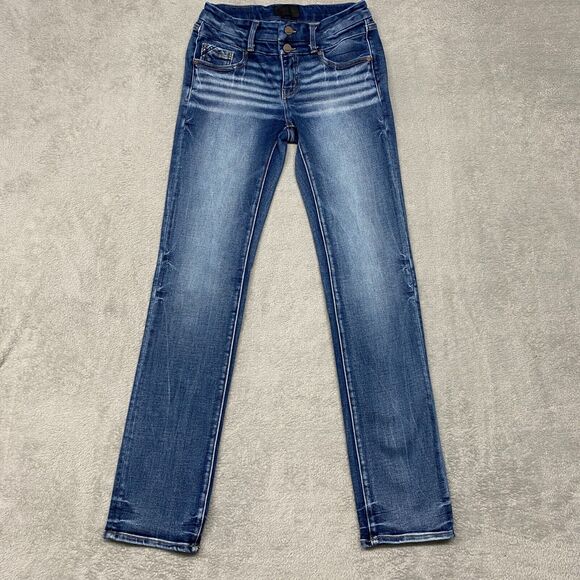 Buckle Denim - Buckle Black Jeans Womens 26 Blue Distressed Denim Western Whiskers Low Rise